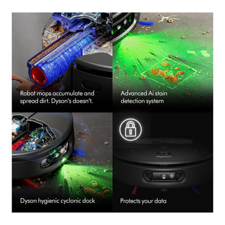 หุ่นยนต์ดูดฝุ่นและถูพื้น DYSON RB05 SPOT+SCRUB AI สีดำ_5