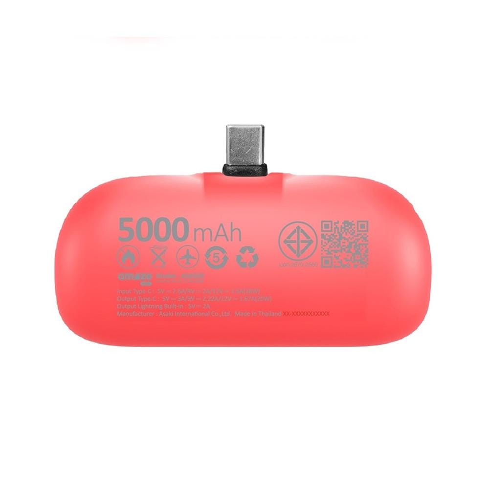แบตเตอรี่สำรอง AMAZE ONE AMCB002 BOY&GIRL 5000MAH สีชมพูเข้ม