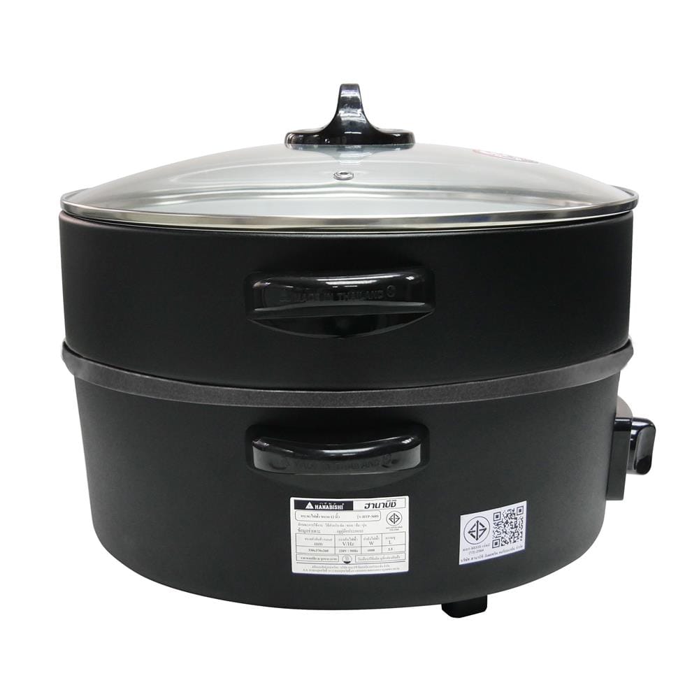 กระทะไฟฟ้า HANABISHI HTP-360S BLACK 2.5 ลิตร สีดำ
