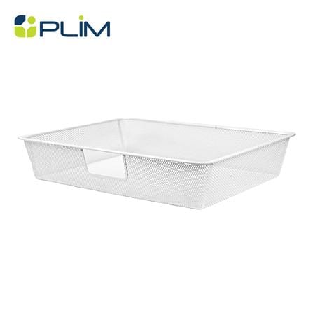 ตะกร้า MESH PLIM NORDY 43x33x8 ซม. สีขาว_0