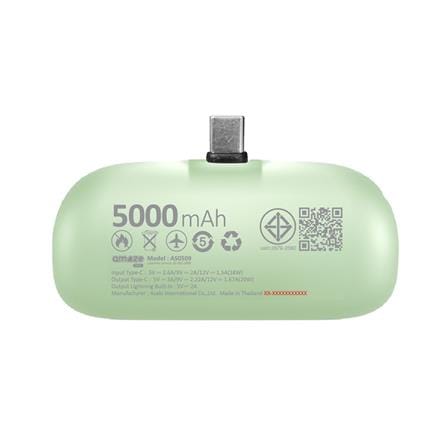 แบตเตอรี่สำรอง AMAZE ONE AMCB002 BOY 5000MAH สีเขียว_2