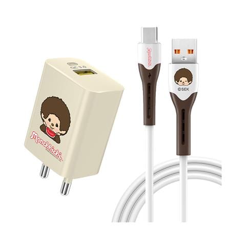 หัวชาร์จอะแดปเตอร์ พร้อมสายชาร์จ USB-C AMAZE ONE AMCC006 25W สีครีม_0