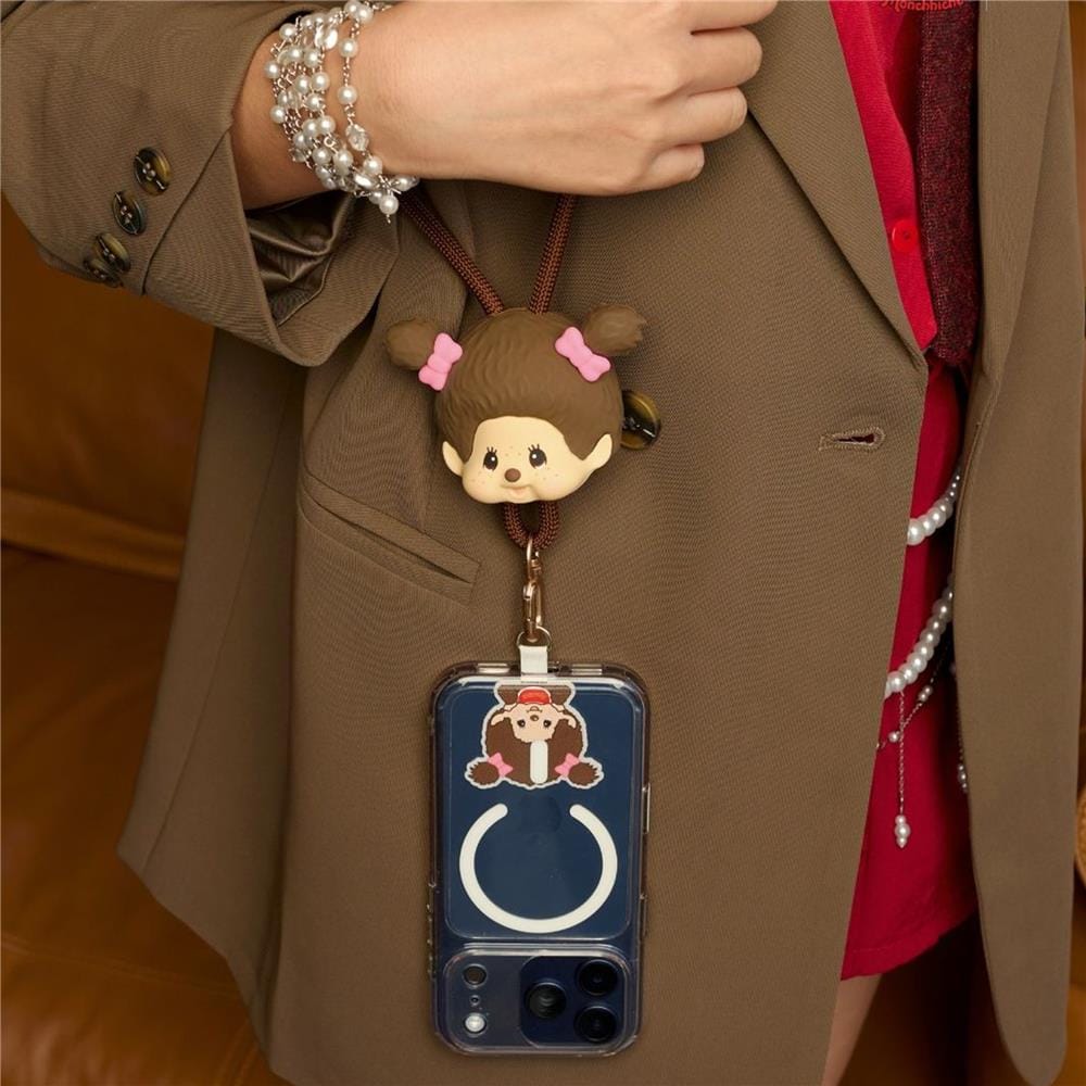 สายชาร์จ 4IN1 AMAZE ONE AMCC002 MONCHHICHI GIRL สีน้ำตาล