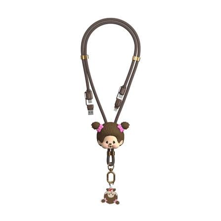 สายชาร์จ 4IN1 AMAZE ONE AMCC002 MONCHHICHI GIRL สีน้ำตาล_0