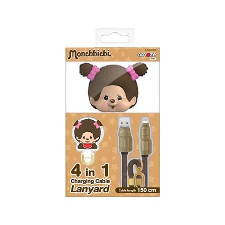 สายชาร์จ 4IN1 AMAZE ONE AMCC002 MONCHHICHI GIRL สีน้ำตาล_1