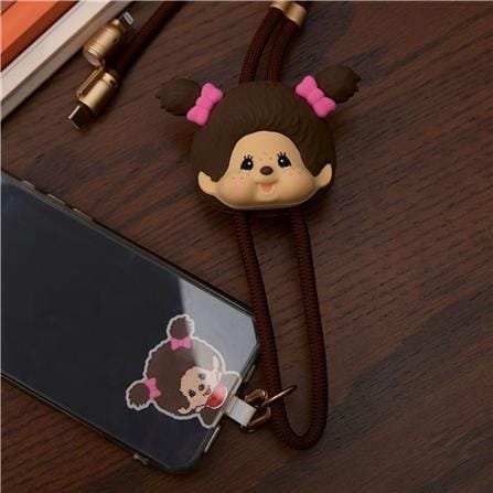 สายชาร์จ 4IN1 AMAZE ONE AMCC002 MONCHHICHI GIRL สีน้ำตาล_3
