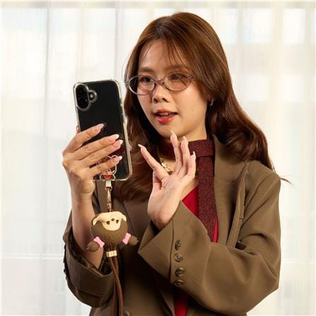 สายชาร์จ 4IN1 AMAZE ONE AMCC002 MONCHHICHI GIRL สีน้ำตาล_5