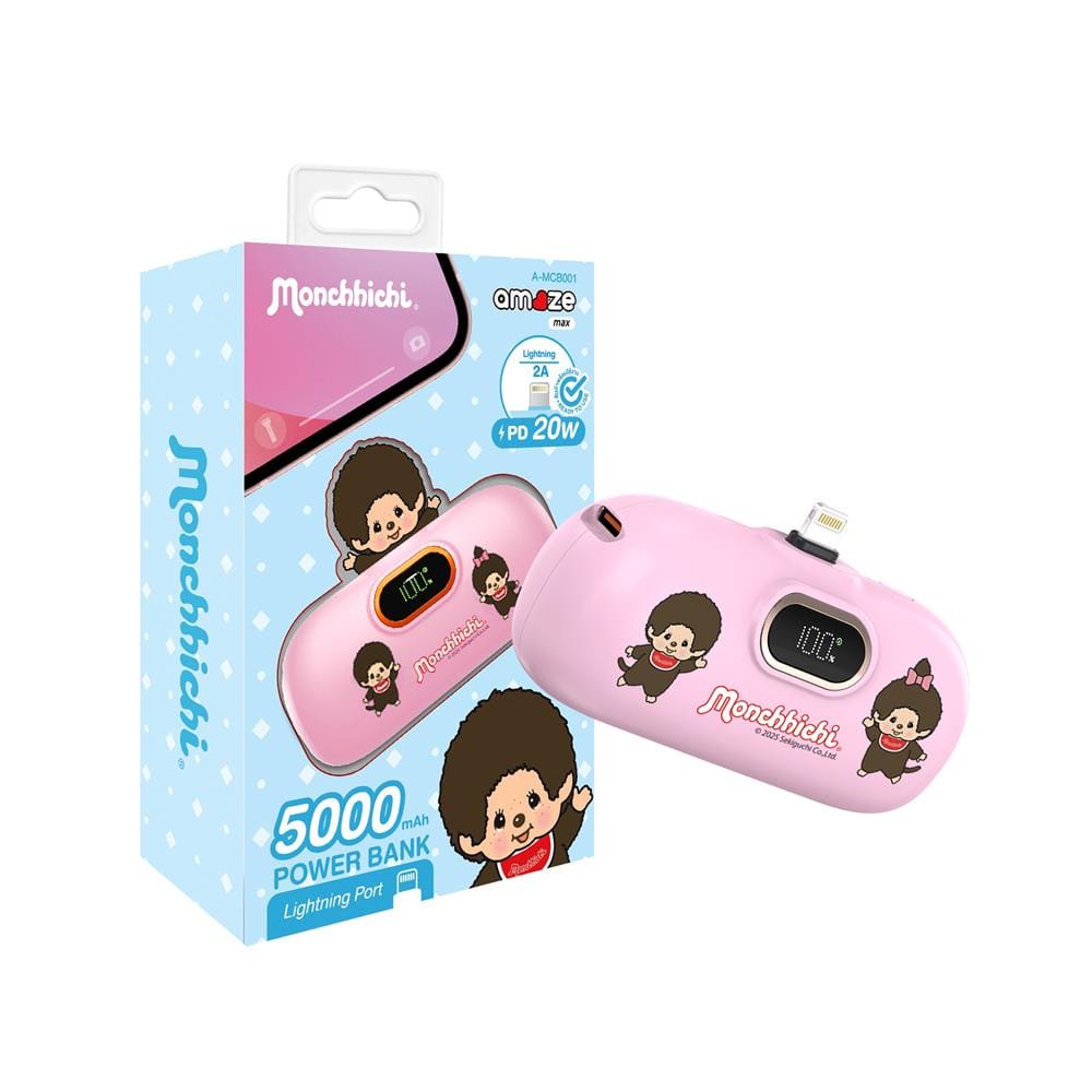 แบตเตอรี่สำรอง AMAZE ONE AMCB001 BOY&GIRL 5000MAH สีชมพู