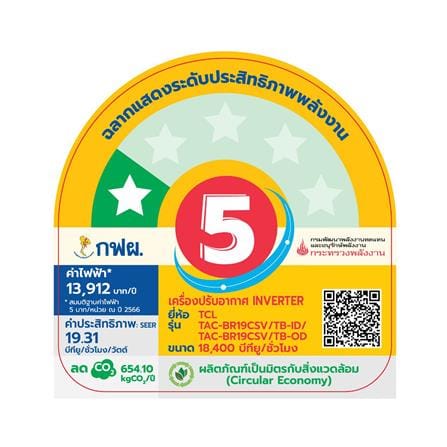 แอร์ผนัง TCL TAC-BR19CSV/TB 18400 บีทียู อินเวอร์เตอร์_5