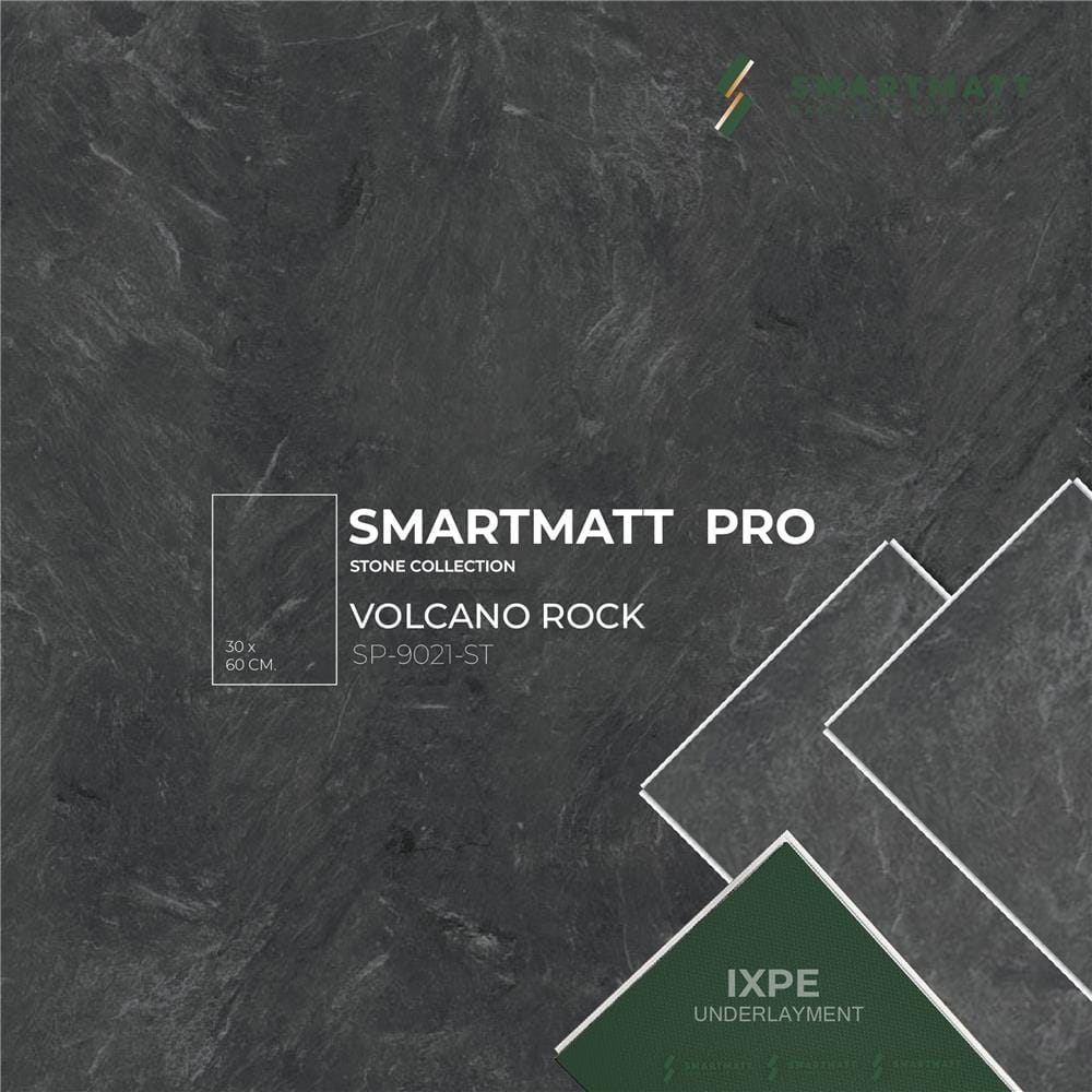 พื้น SPC SMARTMATT PRO 5.5 มม. 1.49 ตร.ม. สี VOLCANO ROCK (แพ็ก 8 ชิ้น)