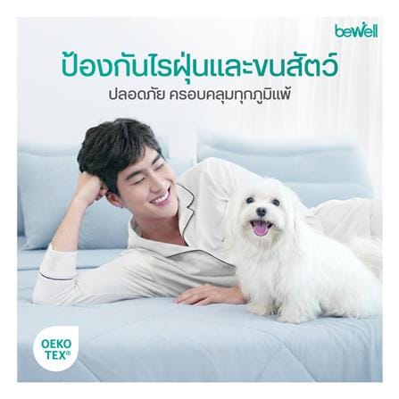 ชุดผ้าปูที่นอน 6 ฟุต (ชุด 5 ชิ้น) BEWELL COOLING สี GREY_6