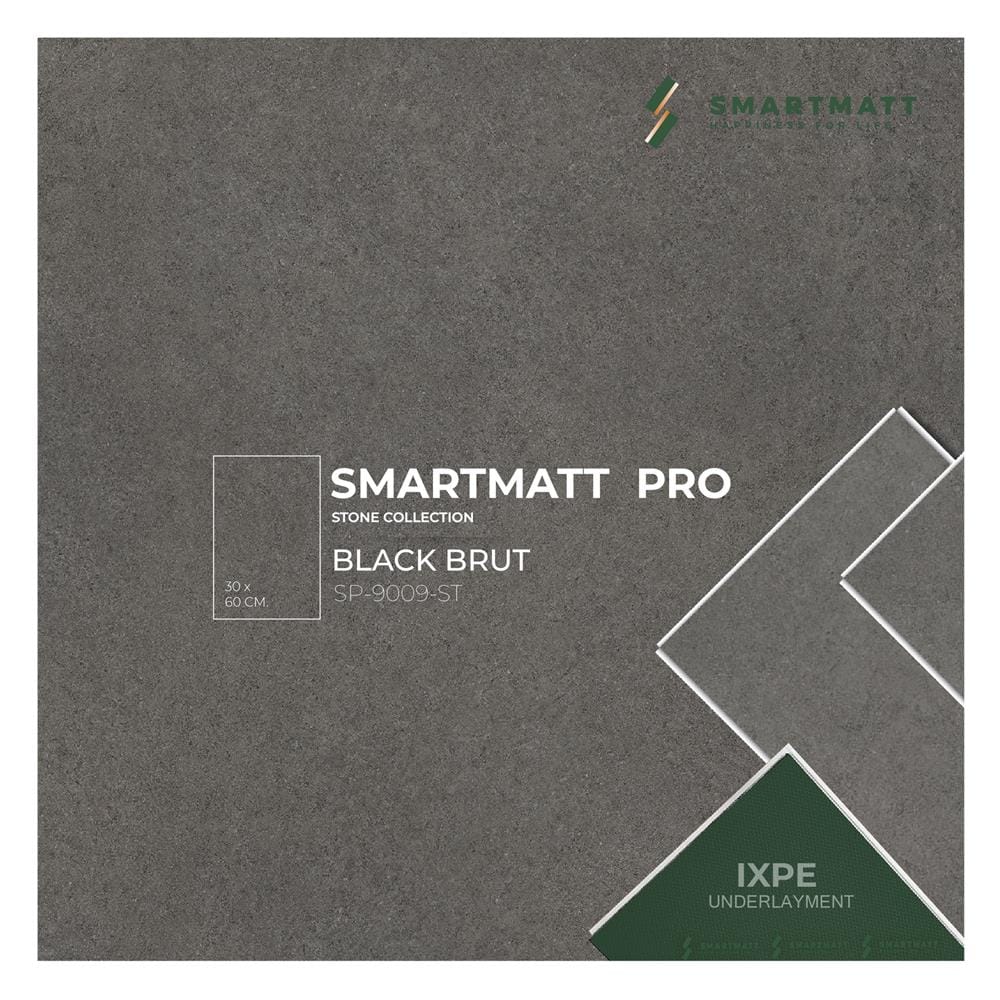 พื้น SPC SMARTMATT PRO 5.5 มม. 1.49 ตร.ม. สี BLACK BRUT (แพ็ก 8 ชิ้น)