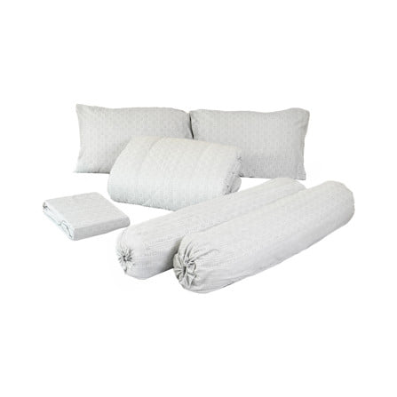 ชุดผ้าปูที่นอน 6 ฟุต (ชุด 6 ชิ้น) HOME LIVING STYLE BONITA สี GREY_1