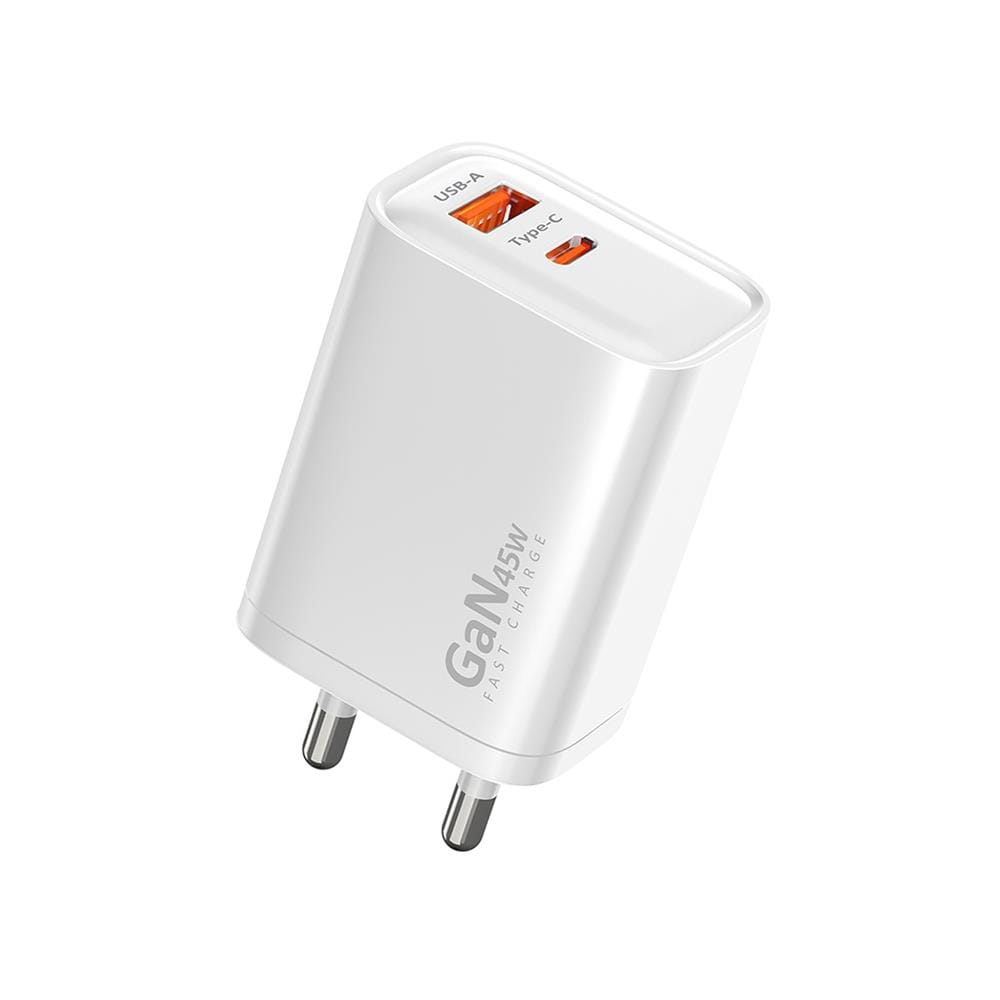อะแดปเตอร์ USB-A และ TYPE C ASAKI A2440D 45W สีดำ