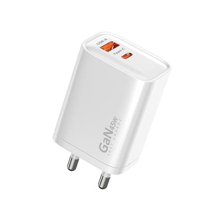 อะแดปเตอร์ USB-A และ TYPE C ASAKI A2440D 45W สีดำ_0
