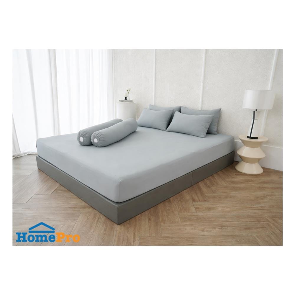 ชุดผ้าปูที่นอน 5 ฟุต (ชุด 5 ชิ้น) BEWELL COOLING สี GREY