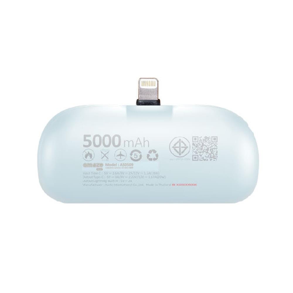 แบตเตอรี่สำรอง AMAZE ONE AMCB001 BOY&GIRL 5000MAH สีฟ้า