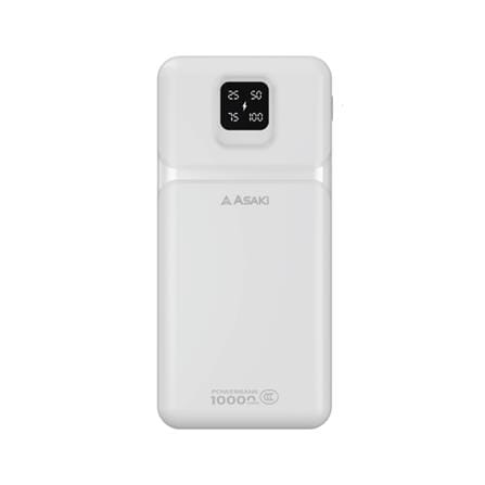 แบตเตอรี่สำรอง ASAKI AB3122C 10000MAH สีขาว_0