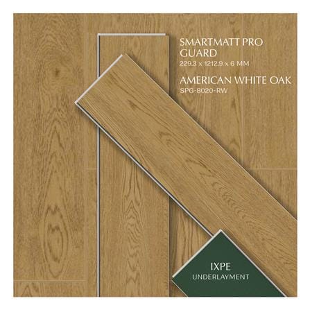 พื้น SPC SMARTMATT PRO GUARD 6 มม. 2.22 ตร.ม. สี AMERICAN WHITE OAK (แพ็ก 8 ชิ้น)_4