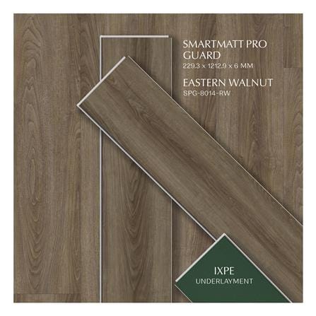 พื้น SPC SMARTMATT PRO GUARD 6 มม. 2.22 ตร.ม. สี ESTERN WALNUT (แพ็ก 8 ชิ้น)_4