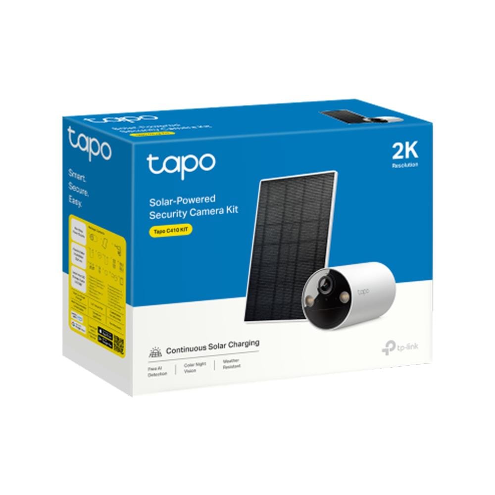 กล้องวงจรปิดโซล่าเซลล์ TAPO C410 KIT 3 ล้านพิกเซล