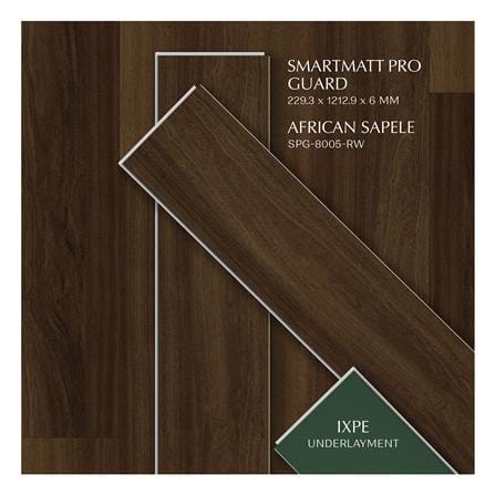 พื้น SPC SMARTMATT PRO GUARD 6 มม. 2.22 ตร.ม. สี AFRICAN SAPELE (แพ็ก 8 ชิ้น)_4