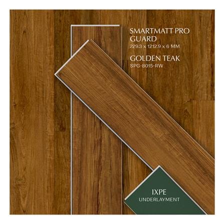 พื้น SPC SMARTMATT PRO GUARD 6 มม. 2.22 ตร.ม. สี GOLDEN TEAK (แพ็ก 8 ชิ้น)_4