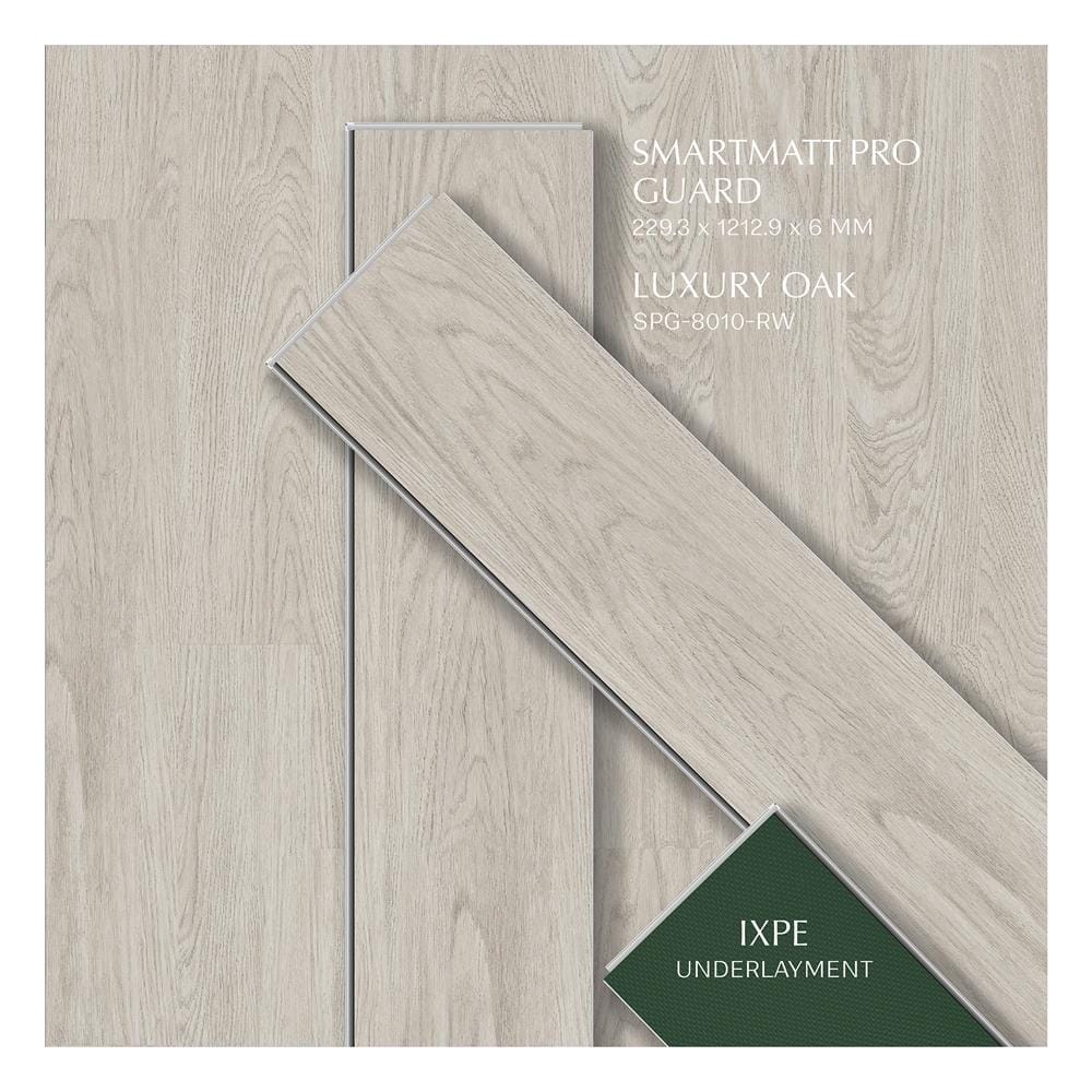 พื้น SPC SMARTMATT PRO GUARD 6 มม. 2.22 ตร.ม. สี LUXURY OAK (แพ็ก 8 ชิ้น)