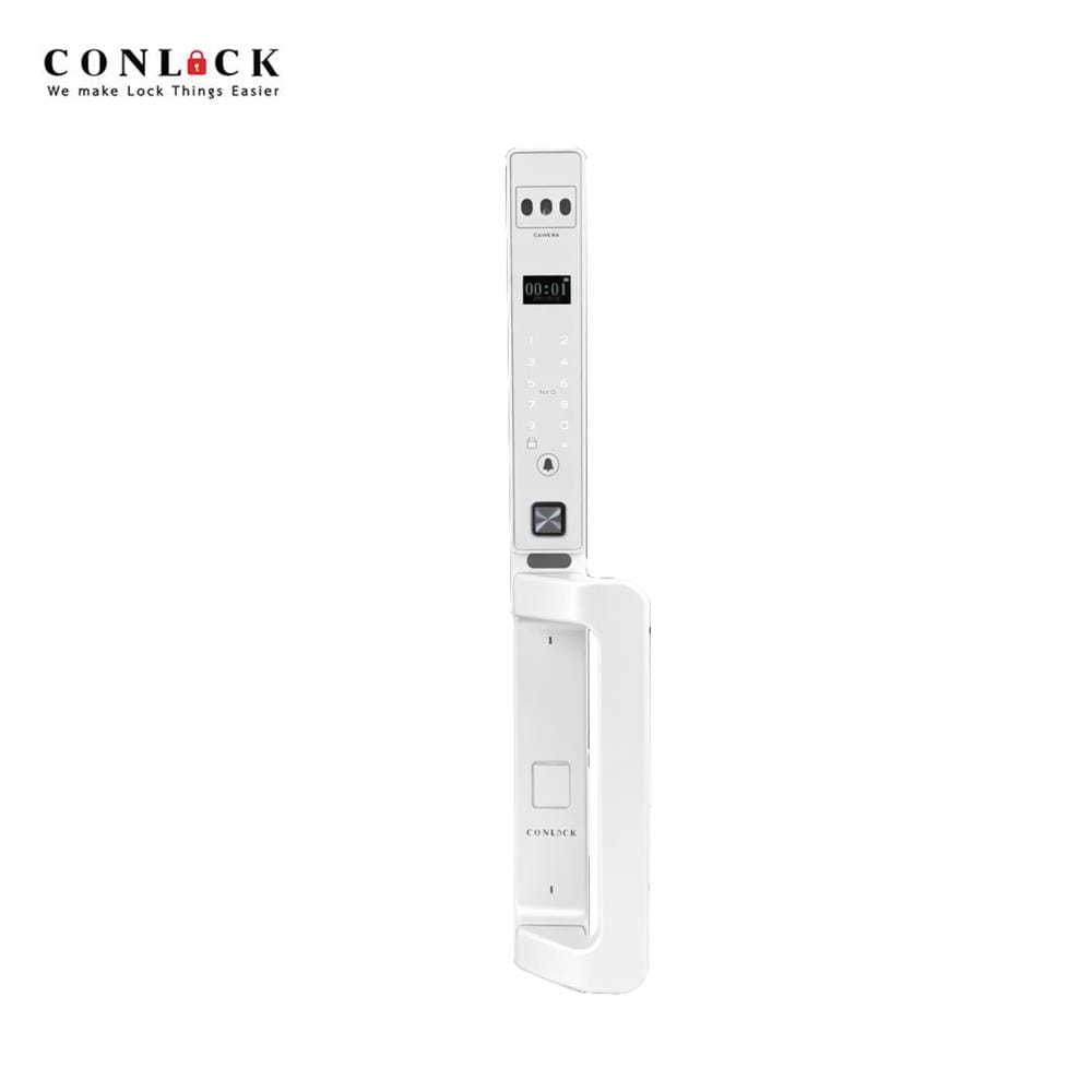 กลอนดิจิตอล CONLOCK XERCON CURVE สีขาว