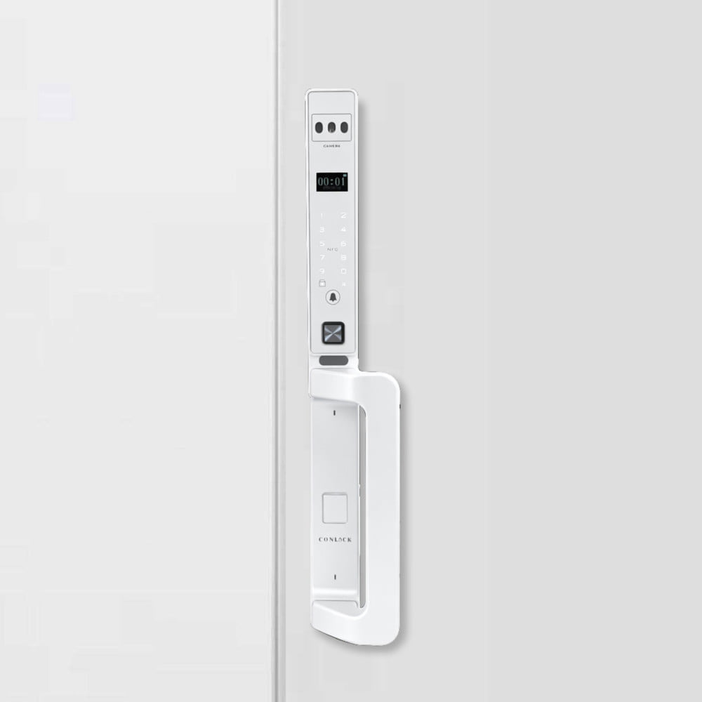 กลอนดิจิตอล CONLOCK XERCON CURVE สีขาว