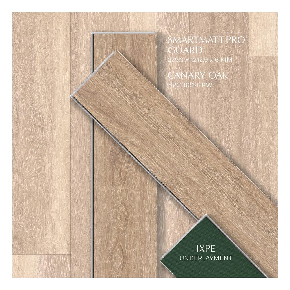 พื้น SPC SMARTMATT PRO GUARD 6 มม. 2.22 ตร.ม. สี CANARY OAK (แพ็ก 8 ชิ้น)