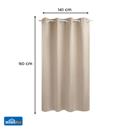 ผ้าม่าน EYELET HOME LIVING STYLE URENA UV 140x160 ซม. สีเบจ_6