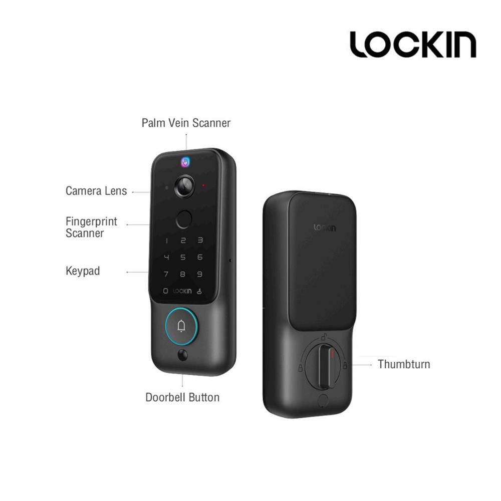 กลอนดิจิตอล LOCKIN VENO PLUS สีดำ