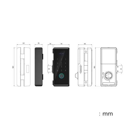 กลอนดิจิตอล UPLIVE B500 (MAGNA1000) สีดำ_6