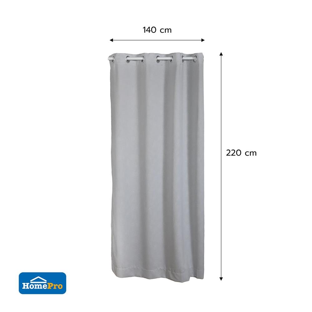 ผ้าม่าน EYELET HOME LIVING STYLE AVA UV 220x140 ซม. สีเทา