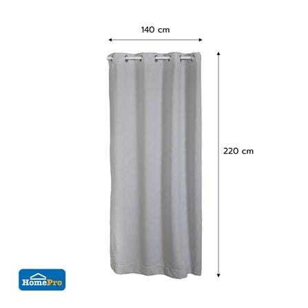 ผ้าม่าน EYELET HOME LIVING STYLE AVA UV 220x140 ซม. สีเทา_6