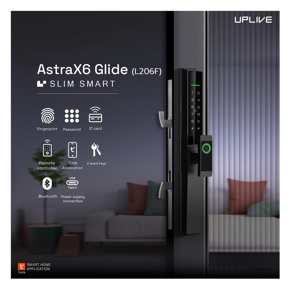 กลอนดิจิตอล UPLIVE L206F (ASTRAX6 GLIDE) สีดำ