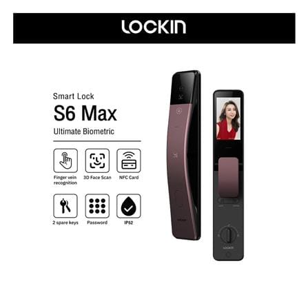 กลอนดิจิตอล LOCKIN S6 MAX สีม่วง_6
