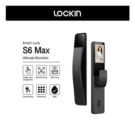 กลอนดิจิตอล LOCKIN S6 MAX สีดำ_7