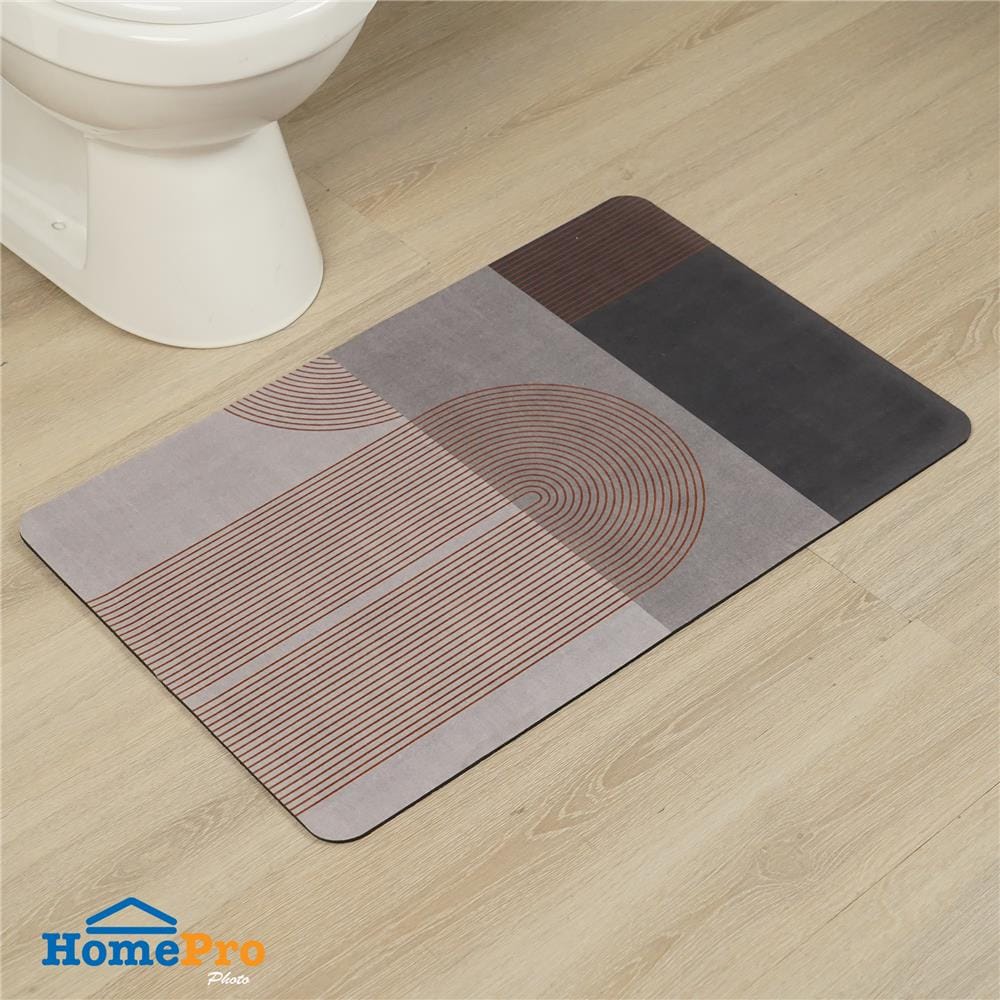 พรมพียู HOME LIVING STYLE ART 45x70 ซม. สีเทา