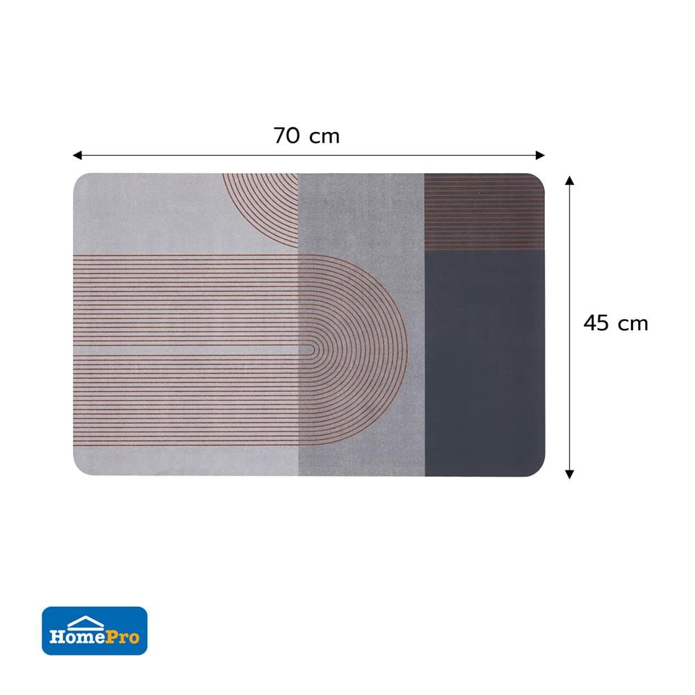 พรมพียู HOME LIVING STYLE ART 45x70 ซม. สีเทา