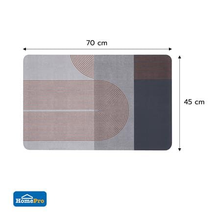พรมพียู HOME LIVING STYLE ART 45x70 ซม. สีเทา_5