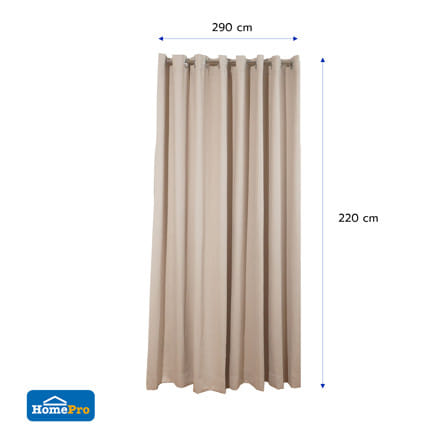 ผ้าม่าน EYELET HOME LIVING STYLE URENA UV 290x220 ซม. สีเบจ_8