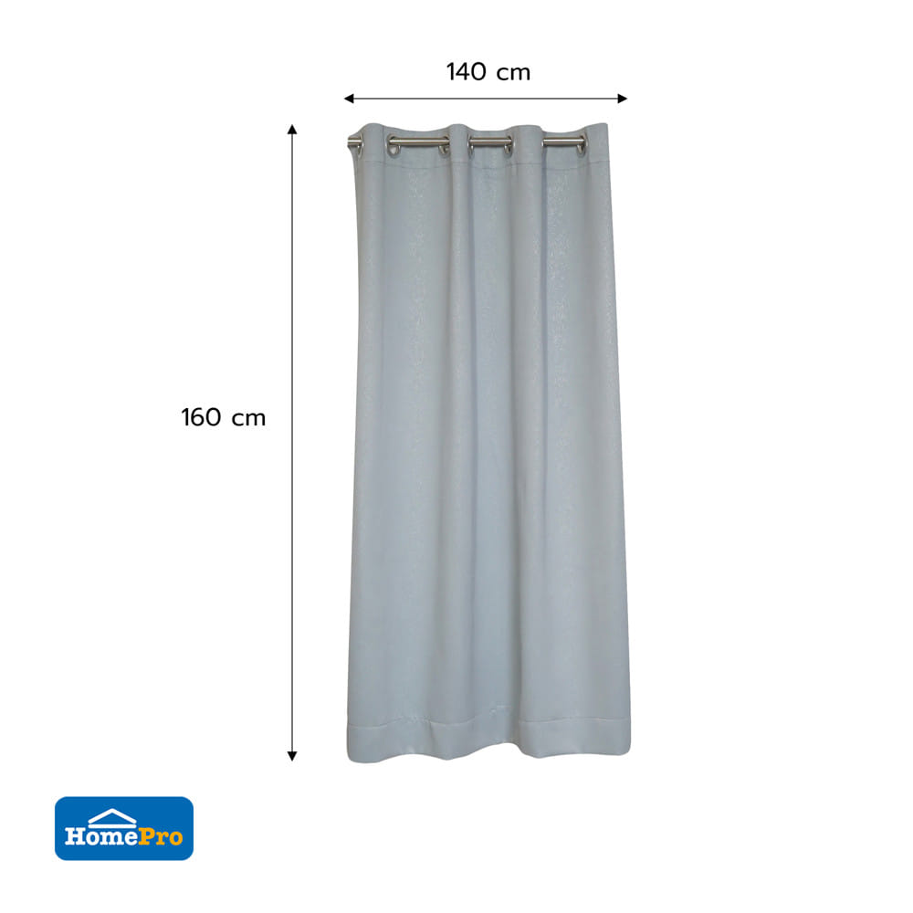 ผ้าม่าน EYELET HOME LIVING STYLE URENA UV 140x160 ซม. สีเทา