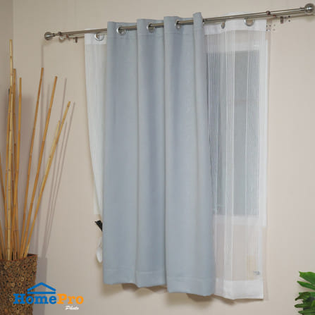 ผ้าม่าน EYELET HOME LIVING STYLE URENA UV 140x160 ซม. สีเทา_3