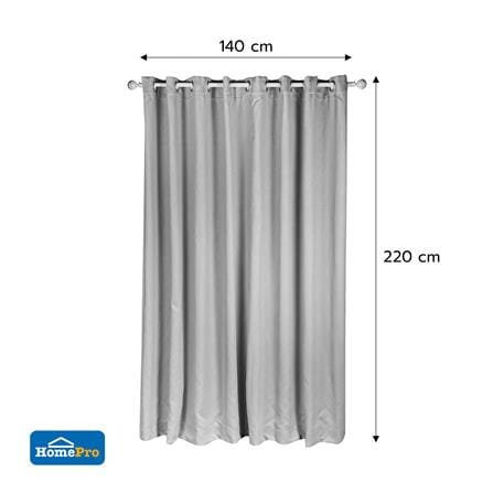 ผ้าม่าน EYELET HOME LIVING STYLE URENA UV 140x220 ซม. สีเทา_6