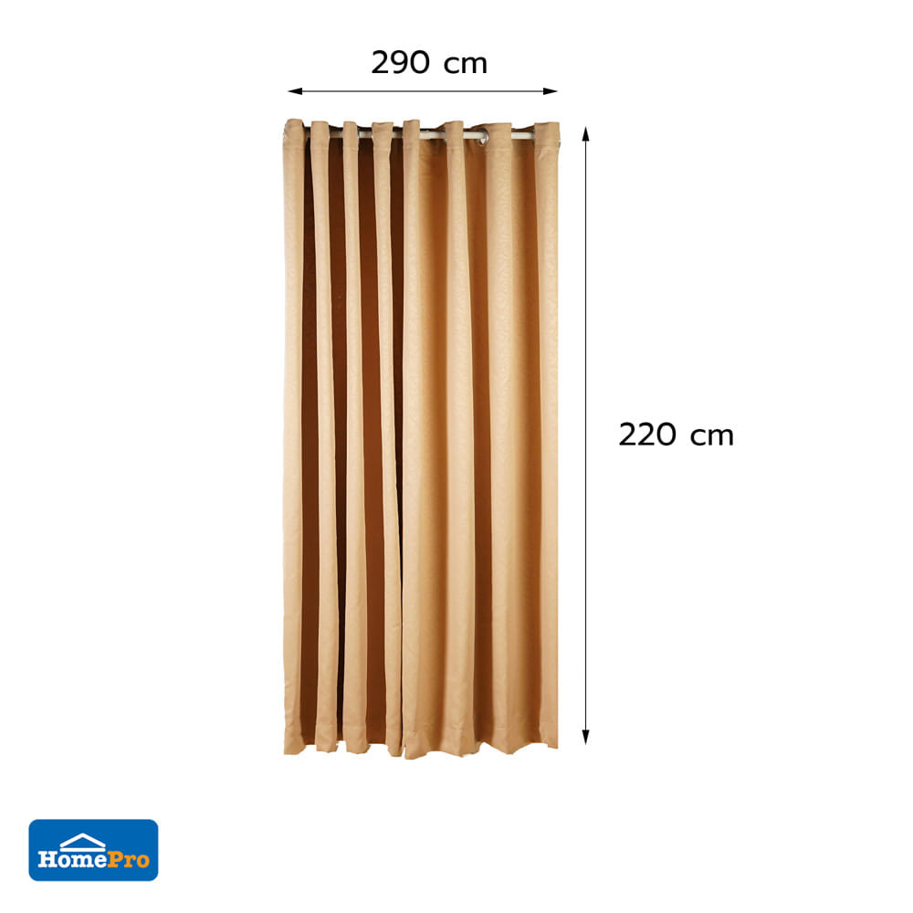 ผ้าม่าน EYELET HOME LIVING STYLE NOVA UV 290x220 ซม. สีน้ำตาล