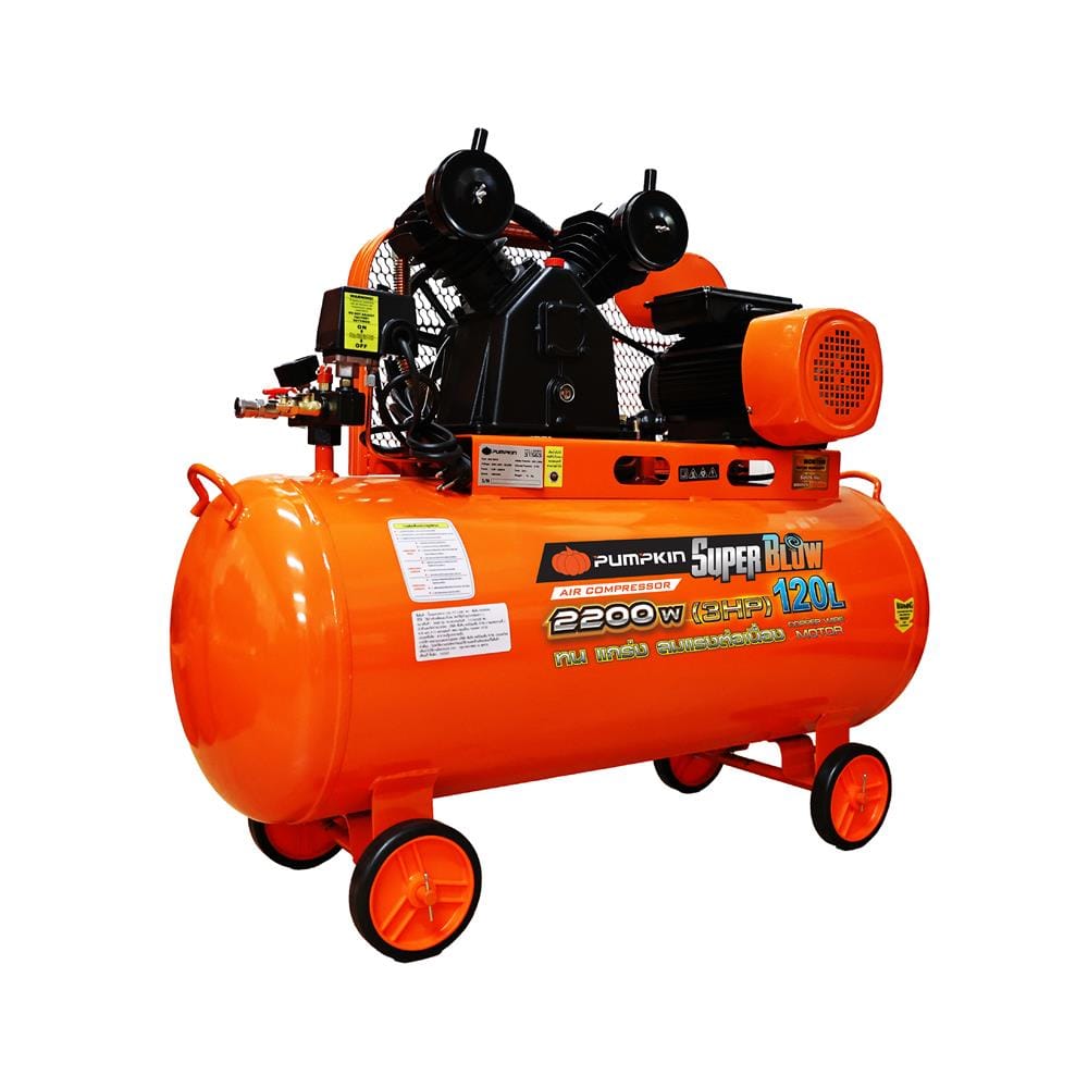 ปั๊มลมสายพาน PUMPKIN PTT-120BC 3 แรงม้า 120 ลิตร