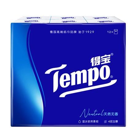 กระดาษเช็ดหน้า TEMPO PETIT HANKY NEUTRAL 7 แผ่น (แพ็ก 12 ชิ้น)_0