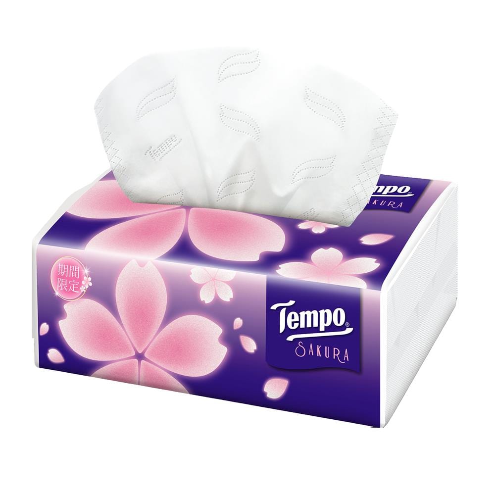 กระดาษเช็ดหน้า TEMPO SAKURA 90 แผ่น (แพ็ก 4 ชิ้น)